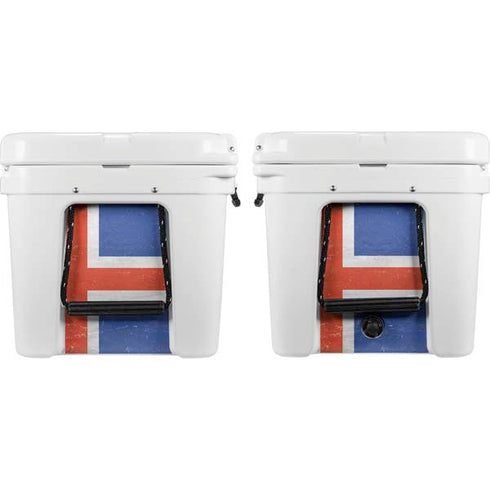 Iceland Flag Distressed YETI Tundra 65 Hard Cooler Skin